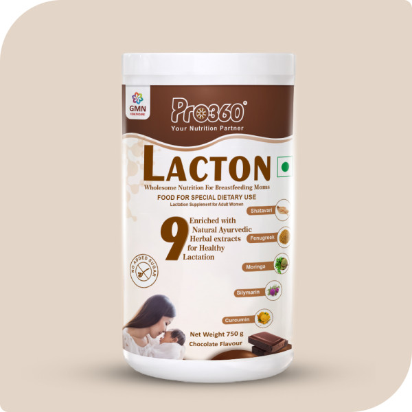 Pro360 Lacton Chocolate 750g Supplement Powder for Breastfeeding and Lactating Mothers - Enriched with Shatavari, Silymarin, Moringa, Curcumin, Cumin, Fennel, Fenugreek to Boost Lactation